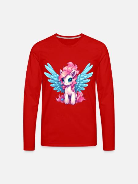 Pegasus - Men's Premium Long Sleeve T-Shirt - red