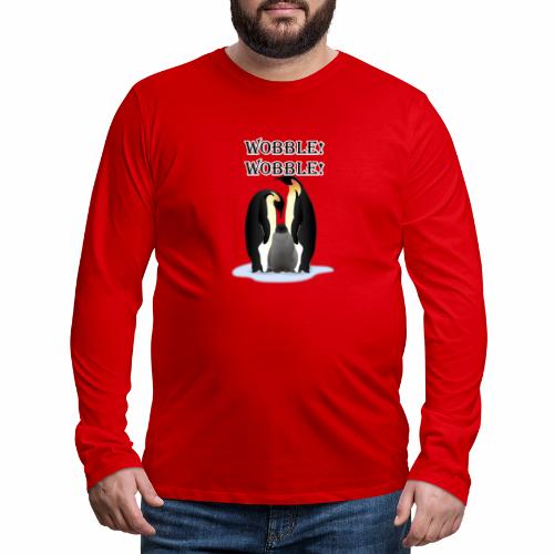 Wobbley Penguin - Men's Premium Long Sleeve T-Shirt