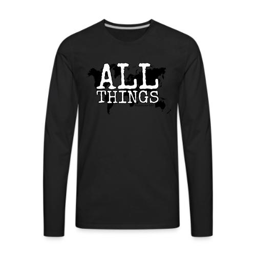All Things World Map - Men's Premium Long Sleeve T-Shirt