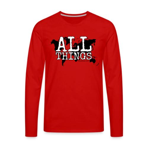 All Things World Map - Men's Premium Long Sleeve T-Shirt
