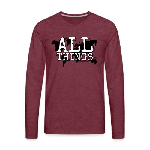 All Things World Map - Men's Premium Long Sleeve T-Shirt