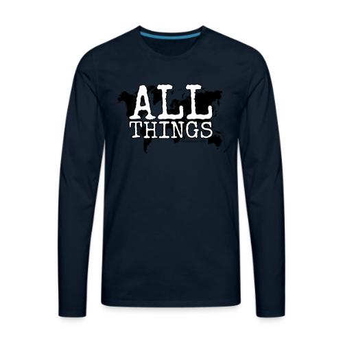 All Things World Map - Men's Premium Long Sleeve T-Shirt
