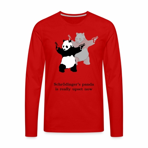 Schrödinger's panda is really upset now - Men's Premium Long Sleeve T-Shirt