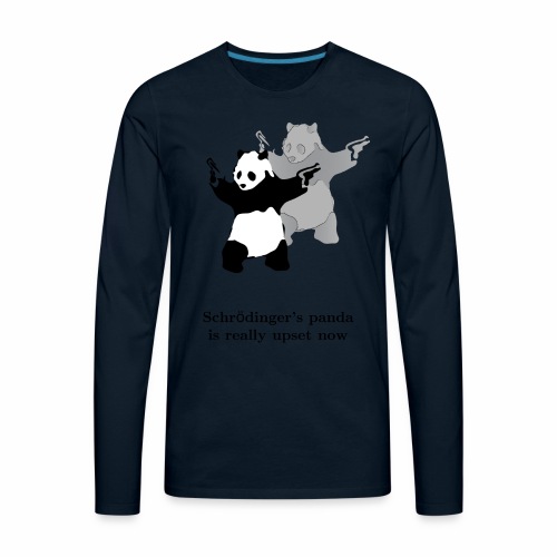 Schrödinger's panda is really upset now - Men's Premium Long Sleeve T-Shirt