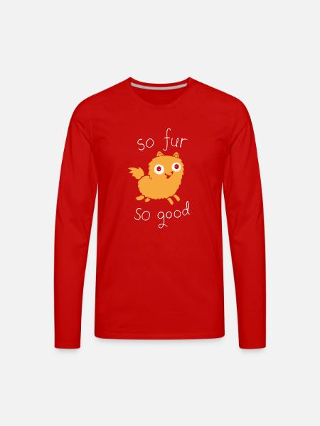 So Fur So Good - Men's Premium Long Sleeve T-Shirt - red