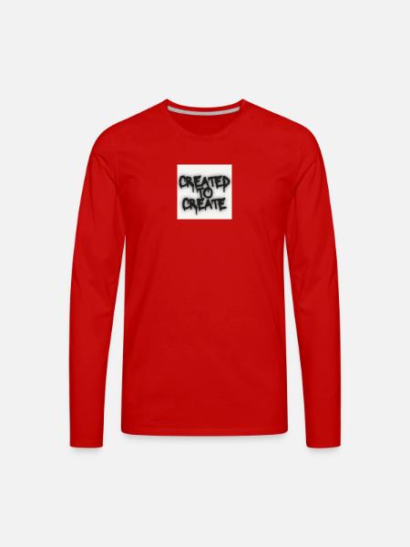 Created to Create - Men's Premium Long Sleeve T-Shirt - red