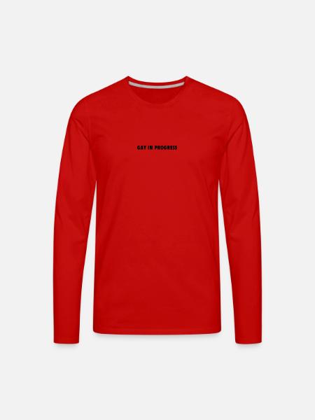 gay in progress - Men's Premium Long Sleeve T-Shirt - red