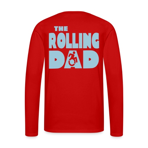 Rolling dad in a wheelchair - Men's Premium Long Sleeve T-Shirt