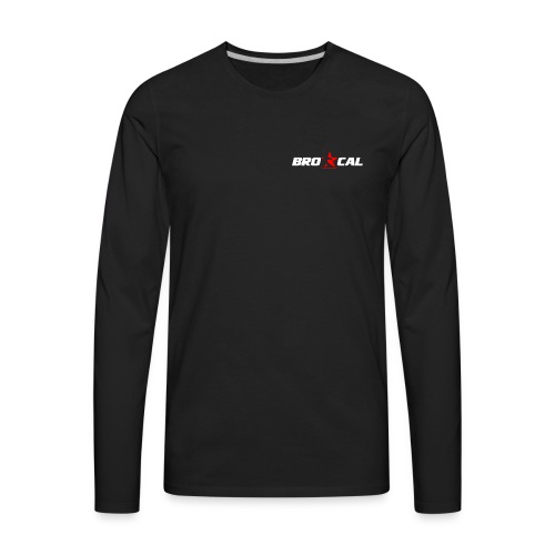 BRO-CAL White Boardrider Logo - Men's Premium Long Sleeve T-Shirt