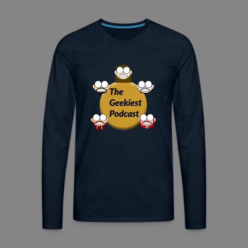 The Geekiest Podcast Logo - Men's Premium Long Sleeve T-Shirt