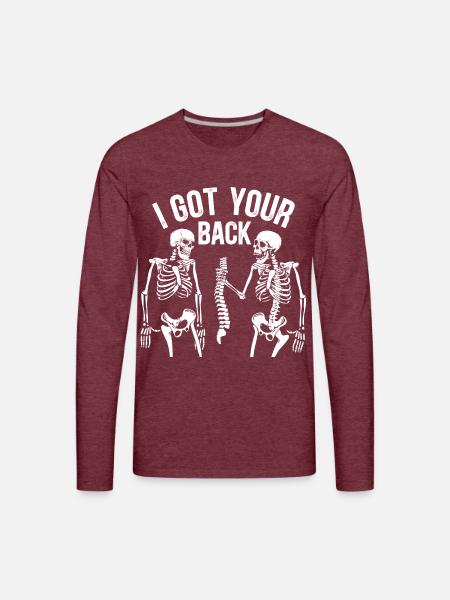 I got your back. - Men's Premium Long Sleeve T-Shirt - heather burgundy