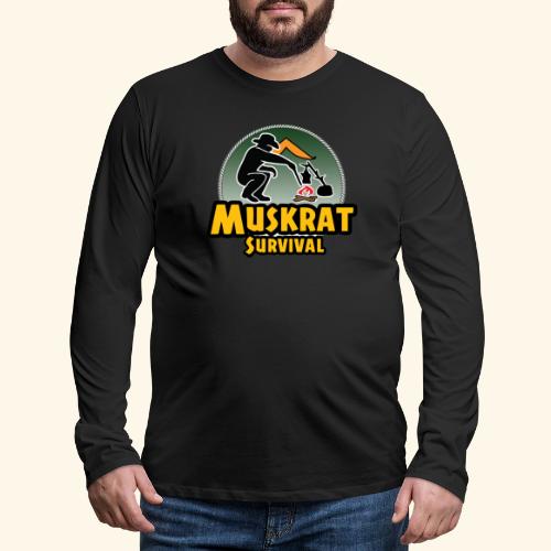 Muskrat round logo - Men's Premium Long Sleeve T-Shirt
