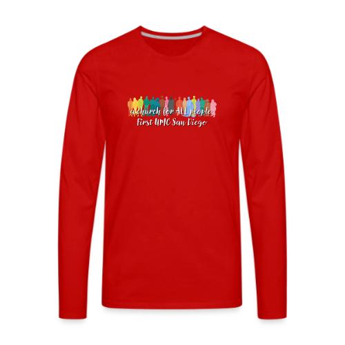 a church for all people - with colorful graphic - Men's Premium Long Sleeve T-Shirt