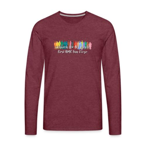 a church for all people - with colorful graphic - Men's Premium Long Sleeve T-Shirt