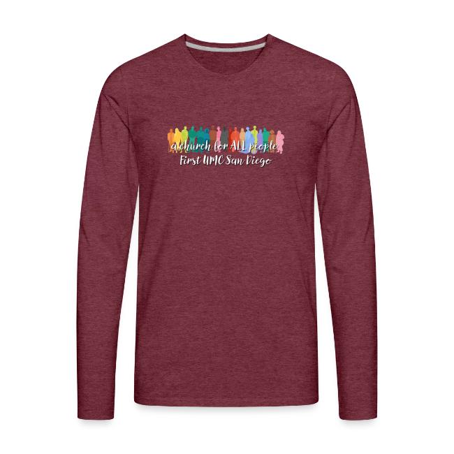 a church for all people - with colorful graphic