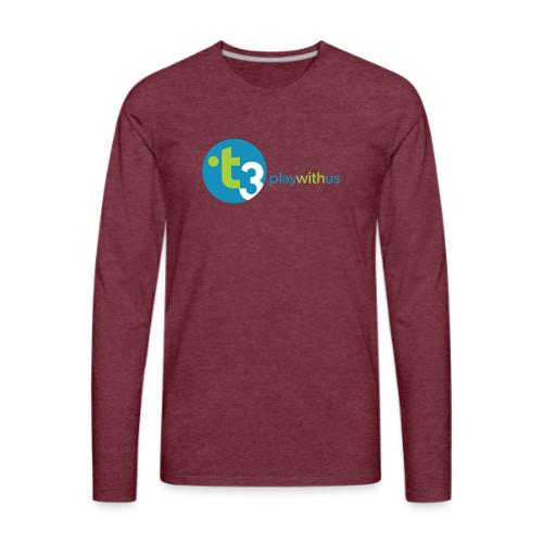 Play With Us (Tri-Color Logo) - Men's Premium Long Sleeve T-Shirt