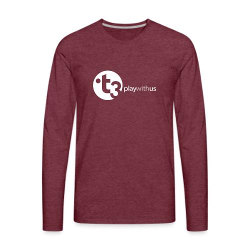 Play With Us (White Logo) - Men's Premium Long Sleeve T-Shirt