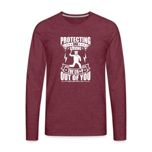 Protect serve COP WHITE - Men's Premium Long Sleeve T-Shirt