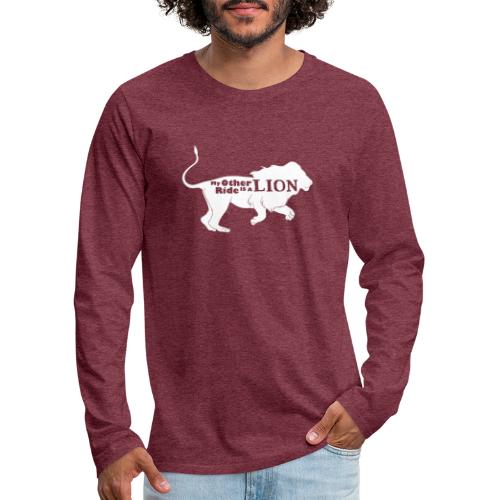 My Other Ride Is a Lion Silhouette White - Men's Premium Long Sleeve T-Shirt