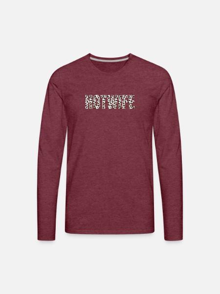 Hotwife Leopard - Men's Premium Long Sleeve T-Shirt - heather burgundy