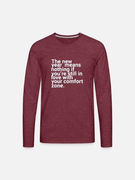 the new years - Men's Premium Long Sleeve T-Shirt - heather burgundy