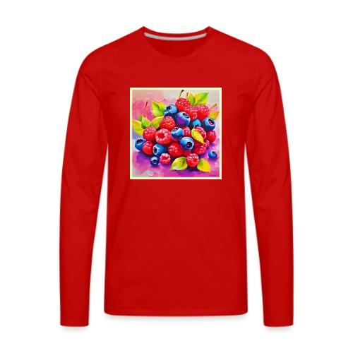 Colorful Berry Feast - Men's Premium Long Sleeve T-Shirt