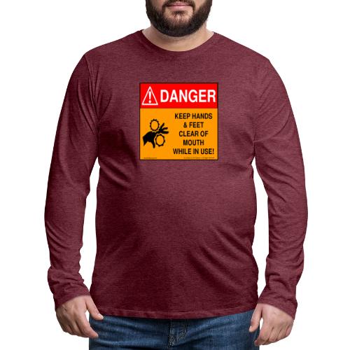 DANGER: Industrial Eater - Men's Premium Long Sleeve T-Shirt