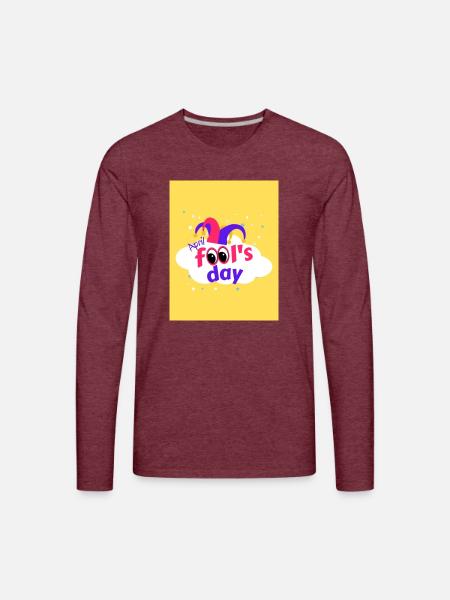 April fool's day - Men's Premium Long Sleeve T-Shirt - heather burgundy