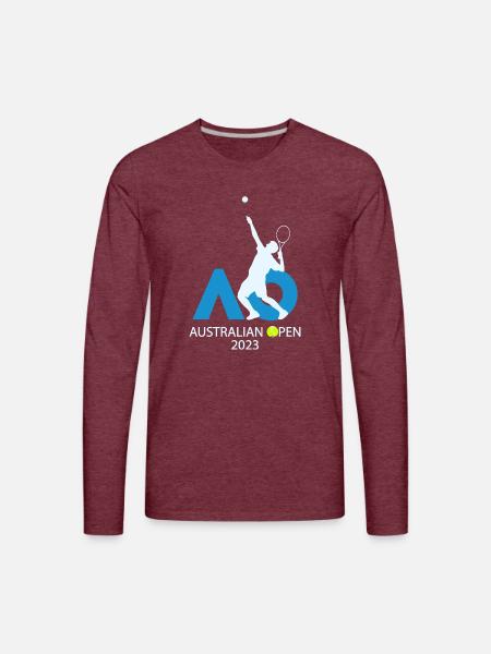 2023 Tennis Australian Open Fever - Men's Premium Long Sleeve T-Shirt - heather burgundy