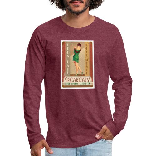 Vintage Speakeasy Pin Up Girl - Men's Premium Long Sleeve T-Shirt