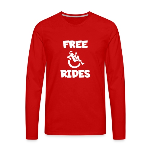 This wheelchair user gives free rides - Men's Premium Long Sleeve T-Shirt