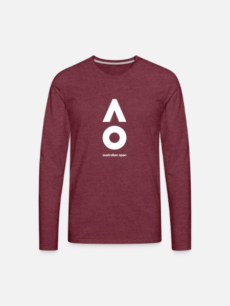 australian open logo - Men's Premium Long Sleeve T-Shirt - heather burgundy