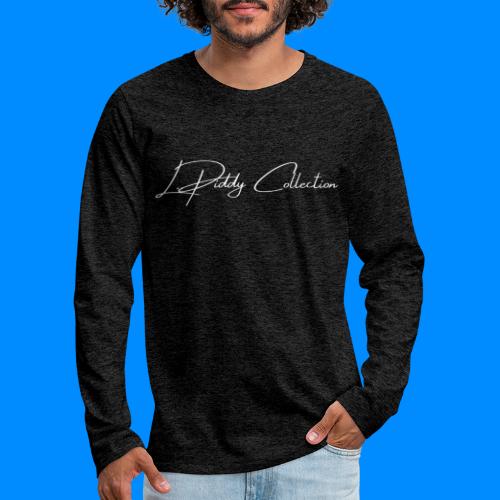 Official L.Piddy Collection Logo in White - Men's Premium Long Sleeve T-Shirt