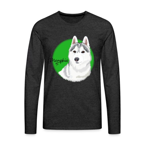 Memphis the Husky from Gone to the Snow Dogs - Men's Premium Long Sleeve T-Shirt