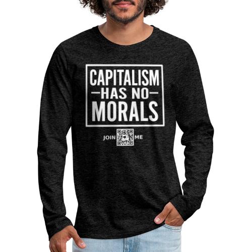Capitalism (white, front-facing) - Men's Premium Long Sleeve T-Shirt