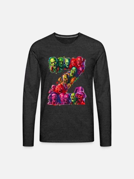 alphabet Z - Men's Premium Long Sleeve T-Shirt - charcoal grey