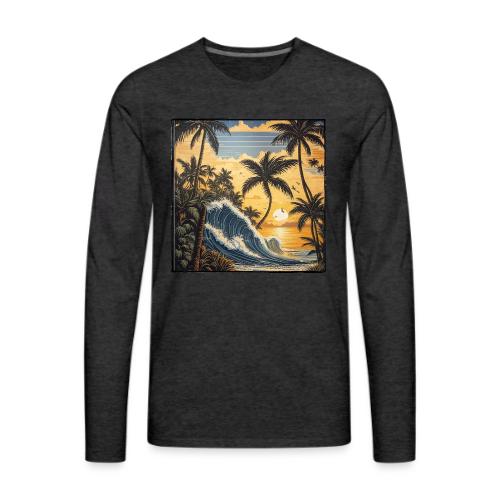 Jungle Wave Sunrise - Men's Premium Long Sleeve T-Shirt
