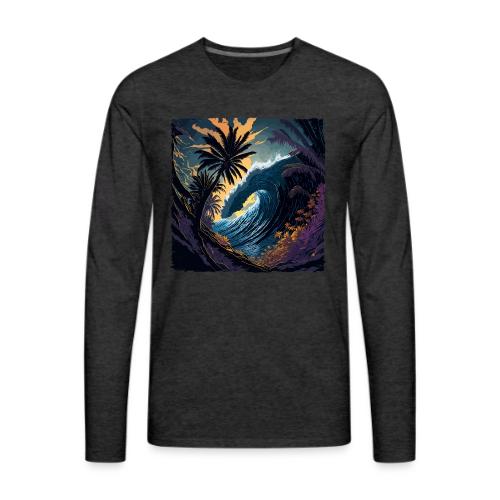 Moonlight Jungle Wave - Men's Premium Long Sleeve T-Shirt