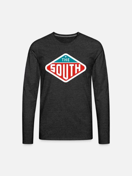 The South - Men's Premium Long Sleeve T-Shirt - charcoal grey
