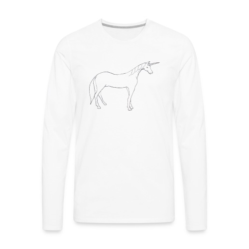 unicorn outline - Men's Premium Long Sleeve T-Shirt