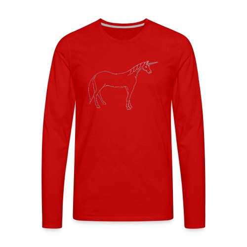 unicorn outline - Men's Premium Long Sleeve T-Shirt