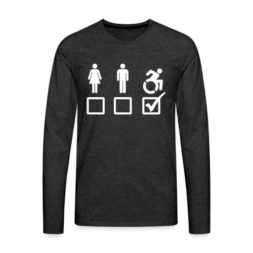 A wheelchair user is also suitable - Men's Premium Long Sleeve T-Shirt