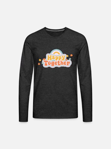 Happy Together - Men's Premium Long Sleeve T-Shirt - charcoal grey