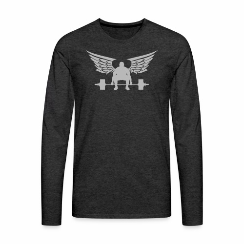 Grind to Fly GRAY LOGO - Men's Premium Long Sleeve T-Shirt