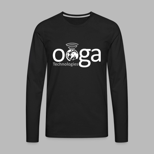 OOGA Logo White - Men's Premium Long Sleeve T-Shirt