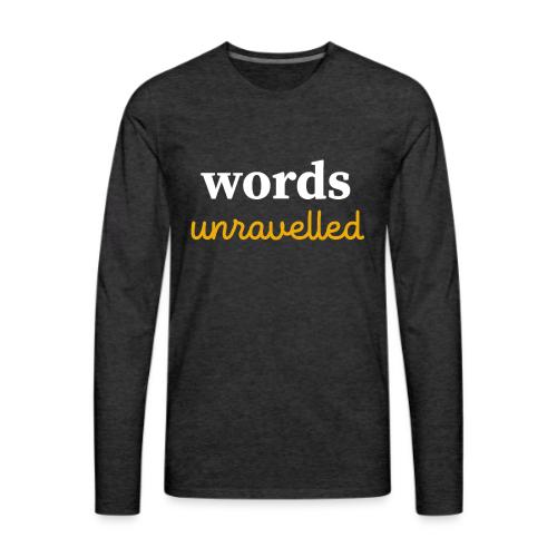 Words Unravelled Logo - Men's Premium Long Sleeve T-Shirt