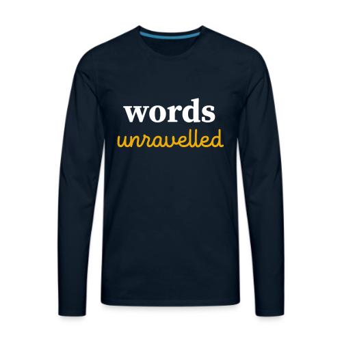 Words Unravelled Logo - Men's Premium Long Sleeve T-Shirt