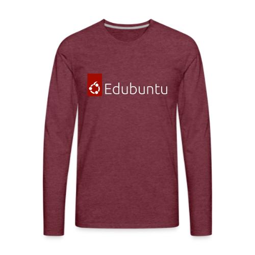 Edubuntu Logo 2023 - White - Men's Premium Long Sleeve T-Shirt