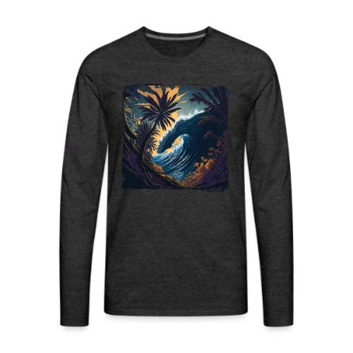 Moonlight Jungle Wave - Men's Premium Long Sleeve T-Shirt