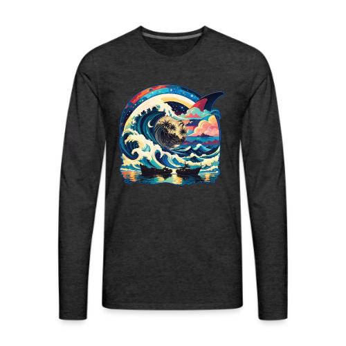 Moonlight Sun Waves - Men's Premium Long Sleeve T-Shirt